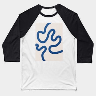 Blue line, Abstract art Baseball T-Shirt